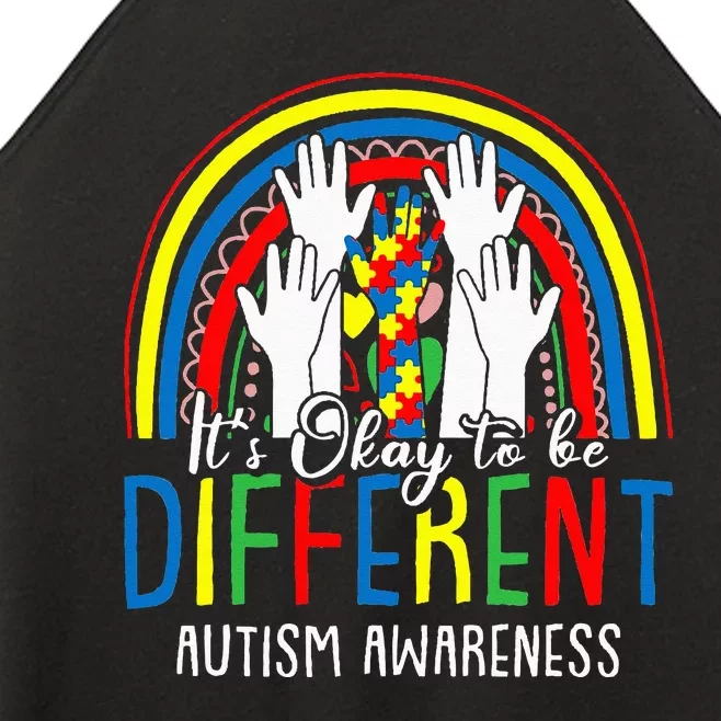 Autism Awareness Autistic Support It's Ok To Be Different Women’s Perfect Tri Rocker Tank