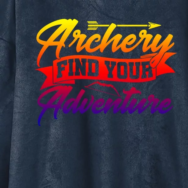 Archery Archer Arrow Bow Hunting Hunting Lover Athletic Gift Hooded Wearable Blanket