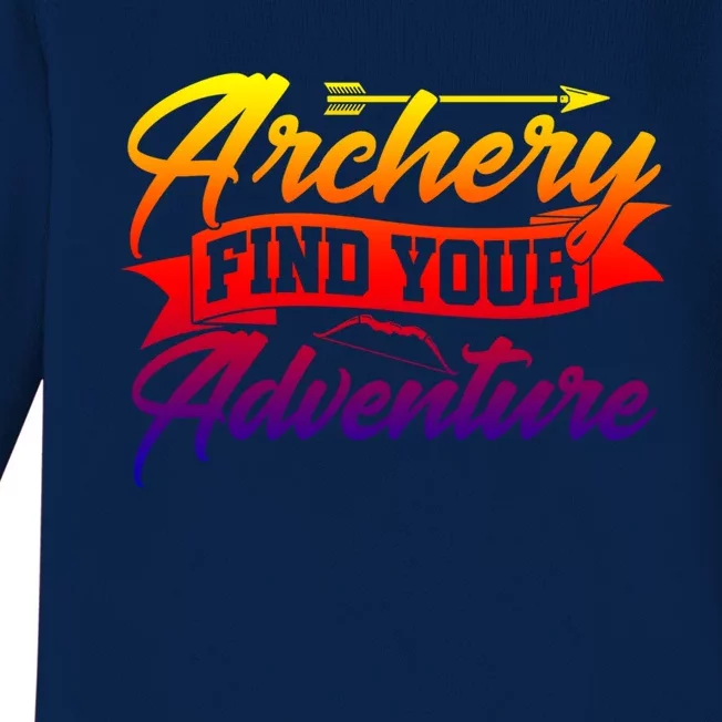 Archery Archer Arrow Bow Hunting Hunting Lover Athletic Gift Baby Long Sleeve Bodysuit