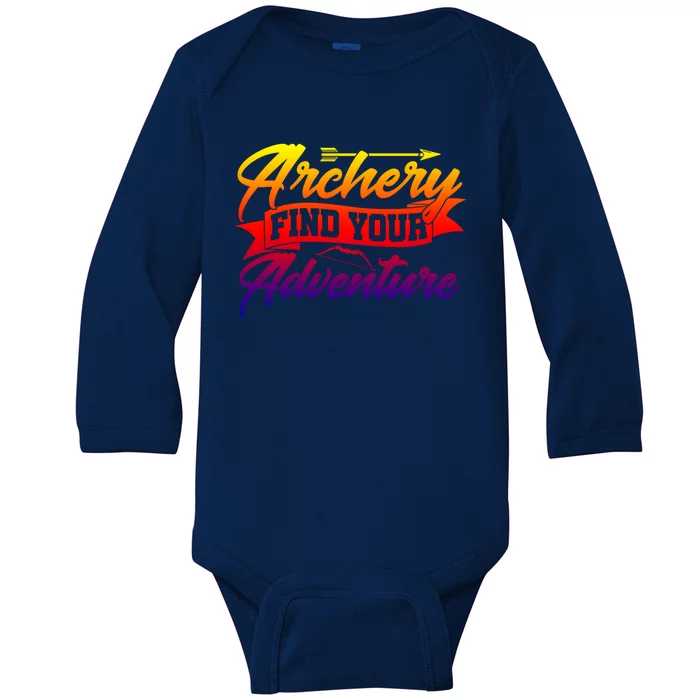 Archery Archer Arrow Bow Hunting Hunting Lover Athletic Gift Baby Long Sleeve Bodysuit