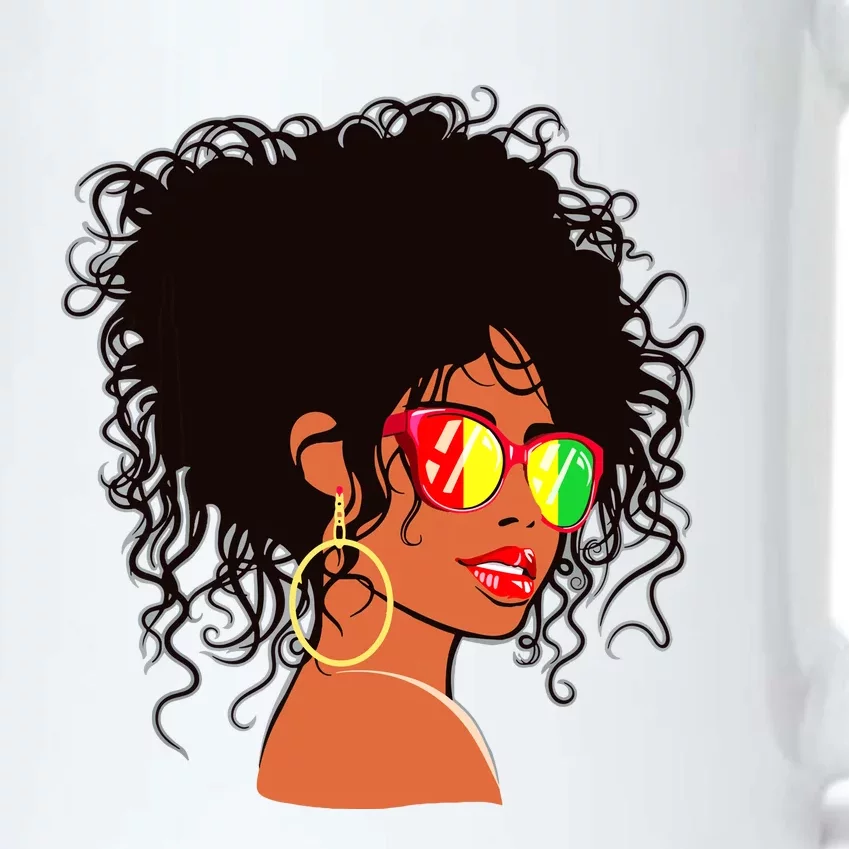 Afro African American Women Black Melanin Queen Juneteenth Black Color Changing Mug