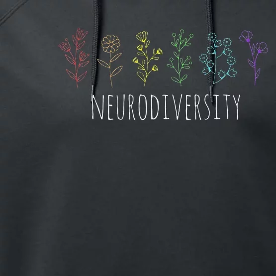 Autism Awareness Autistic Pride Rainbow Neurodiversity Performance Fleece Hoodie