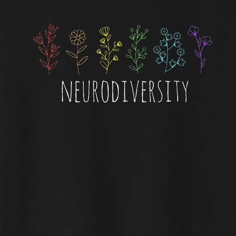 Autism Awareness Autistic Pride Rainbow Neurodiversity Women's Crop Top Tee