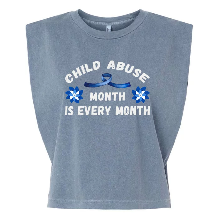 April Abuse Awareness Month Is Every Month Teacher Gift Garment-Dyed Women's Muscle Tee