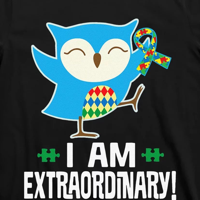 Autism Awareness Autistic Spectrum Disorder Owl T-Shirt