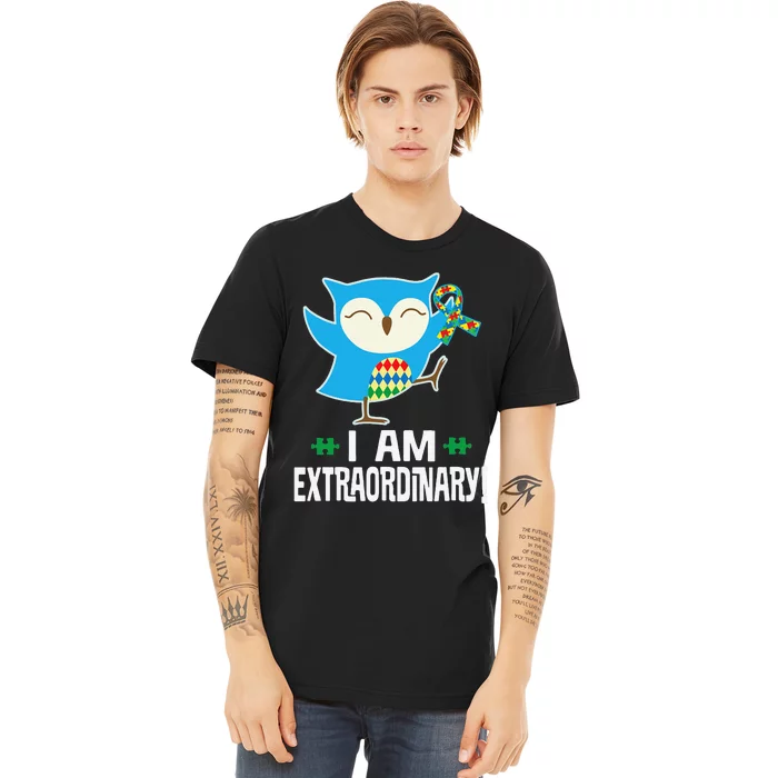 Autism Awareness Autistic Spectrum Disorder Owl Premium T-Shirt