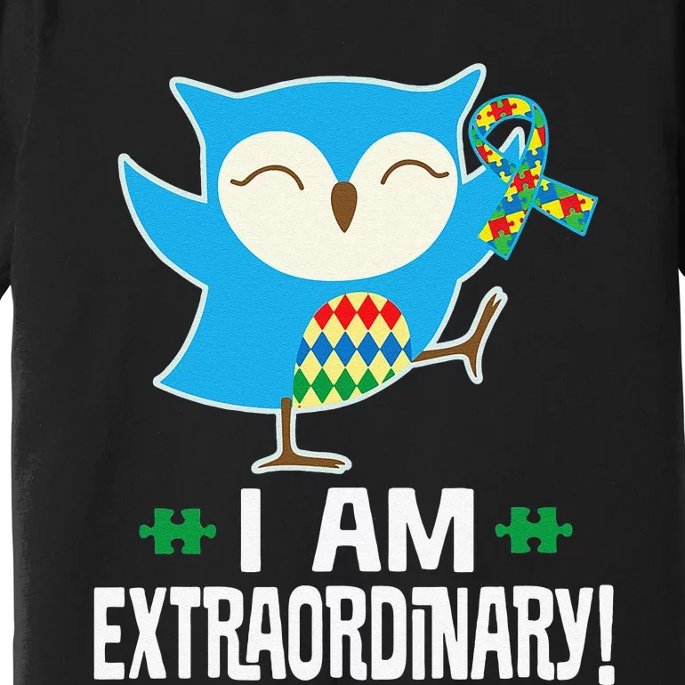 Autism Awareness Autistic Spectrum Disorder Owl Premium T-Shirt