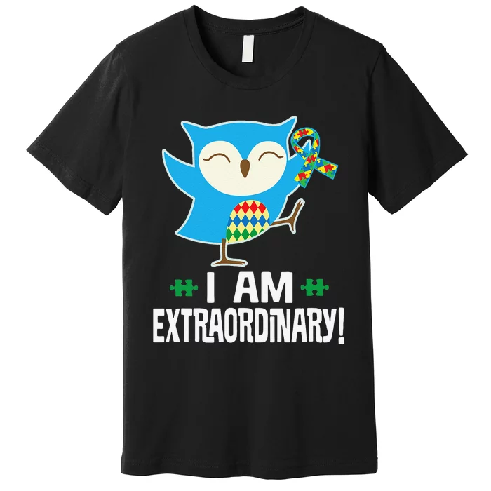 Autism Awareness Autistic Spectrum Disorder Owl Premium T-Shirt