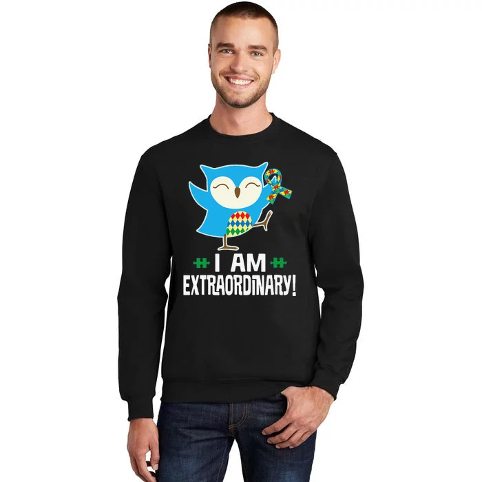 Autism Awareness Autistic Spectrum Disorder Owl Tall Sweatshirt