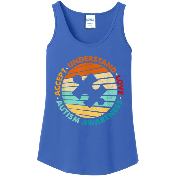 Autism Awareness Accept Understand Love Vintage  Wo Ladies Essential Tank