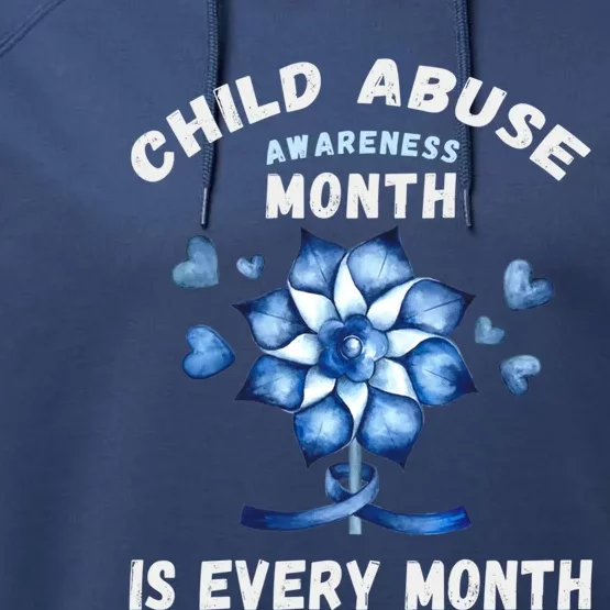 April Abuse Awareness Month Is Every Month Teacher Gift Performance Fleece Hoodie