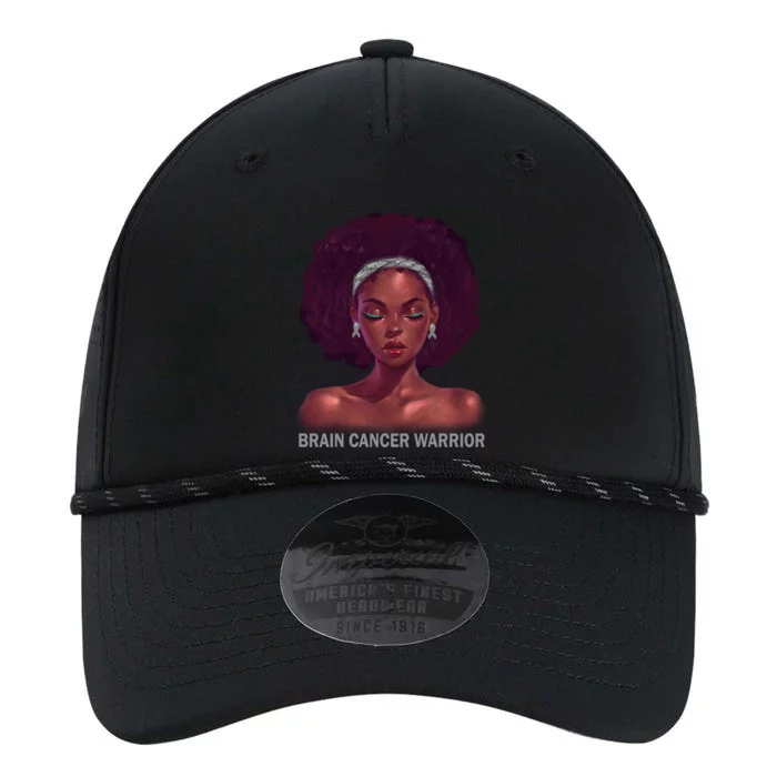 Afro African American Black Brain Cancer Warrior Gift Performance The Dyno Cap