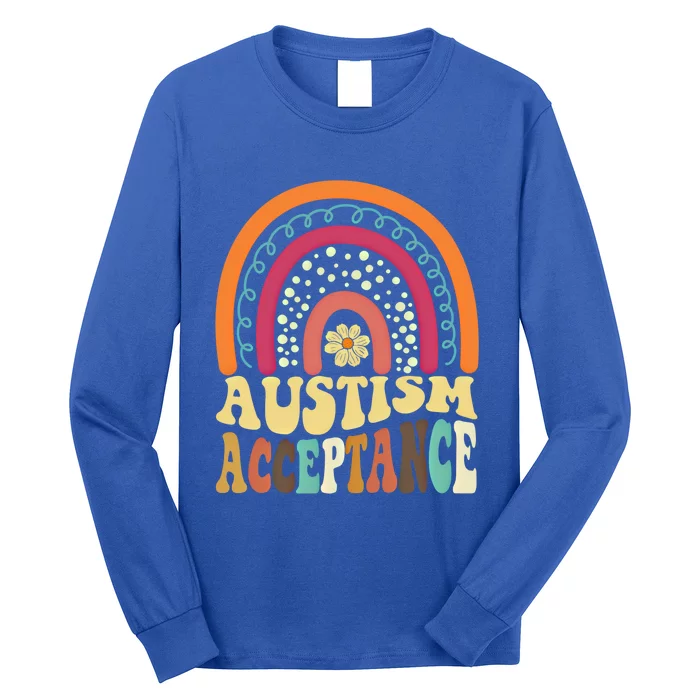 Autism Awareness Acceptance Rainbow Autism Cool Gift Long Sleeve Shirt