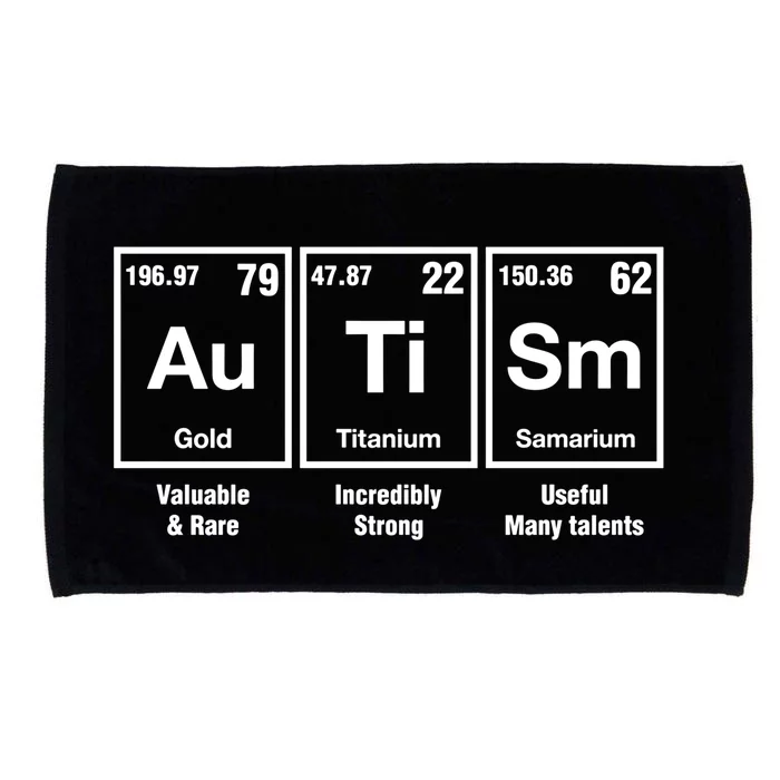 Autism Awareness Advocate Periodic Table Teacher Acceptance Gift Microfiber Hand Towel