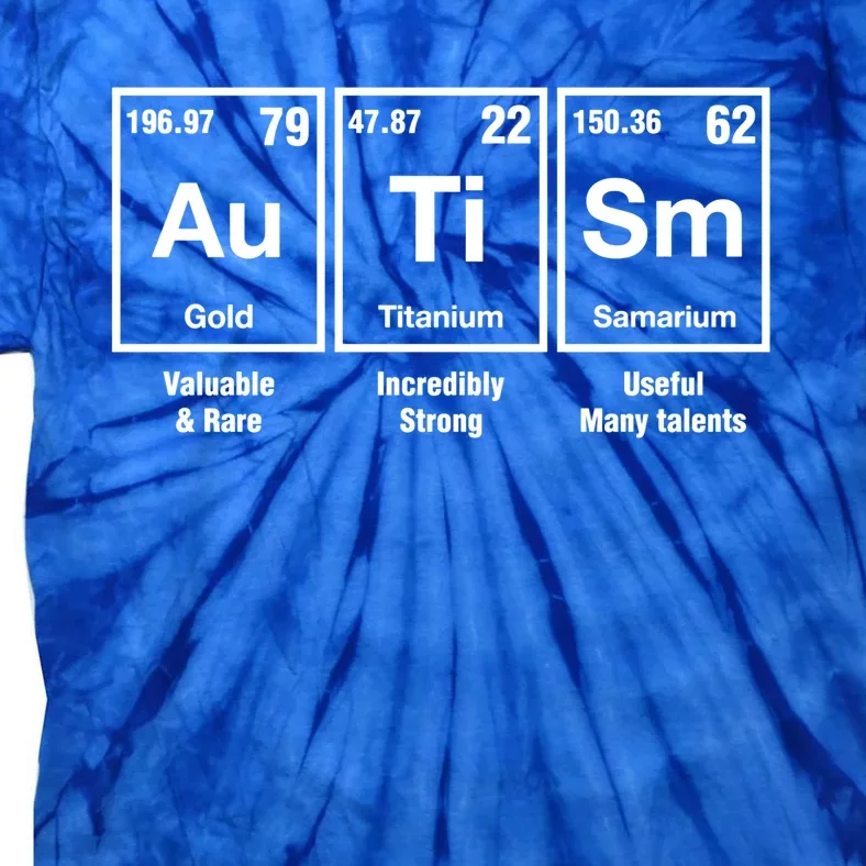 Autism Awareness Advocate Periodic Table Teacher Acceptance Gift Tie-Dye T-Shirt