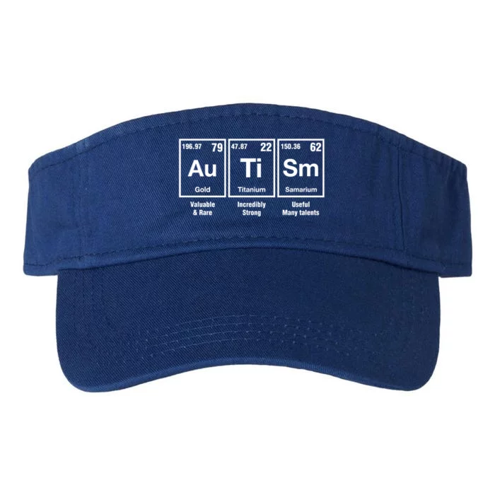 Autism Awareness Advocate Periodic Table Teacher Acceptance Gift Valucap Bio-Washed Visor