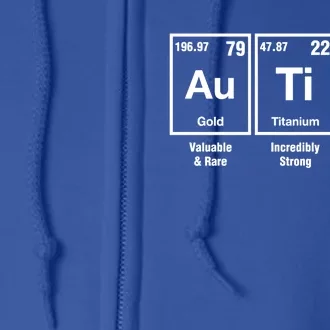 Autism Awareness Advocate Periodic Table Teacher Acceptance Gift Full Zip Hoodie