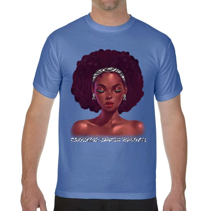 Afro African American Black Carcinoid Cancer Warrior Meaningful Gift Comfort Colors T-Shirt