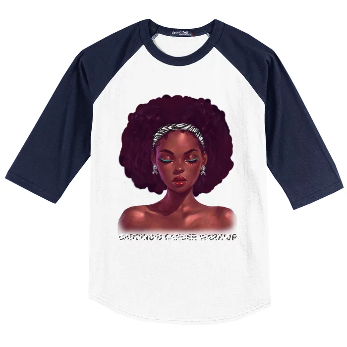 Afro African American Black Carcinoid Cancer Warrior Meaningful Gift Baseball Sleeve Shirt