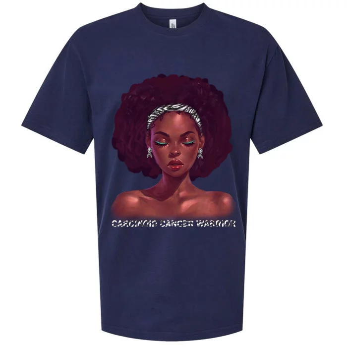 Afro African American Black Carcinoid Cancer Warrior Meaningful Gift Sueded Cloud Jersey T-Shirt