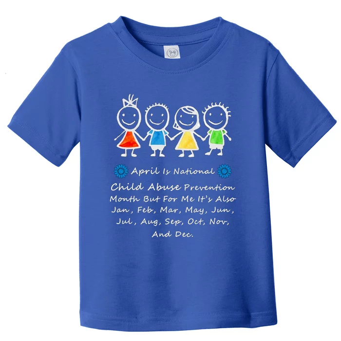 April Abuse Awareness Month Teacher Matching Outfit Gift Toddler T-Shirt