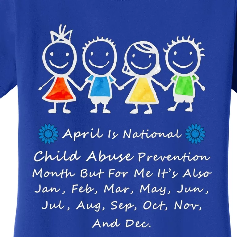 April Abuse Awareness Month Teacher Matching Outfit Gift Women's T-Shirt