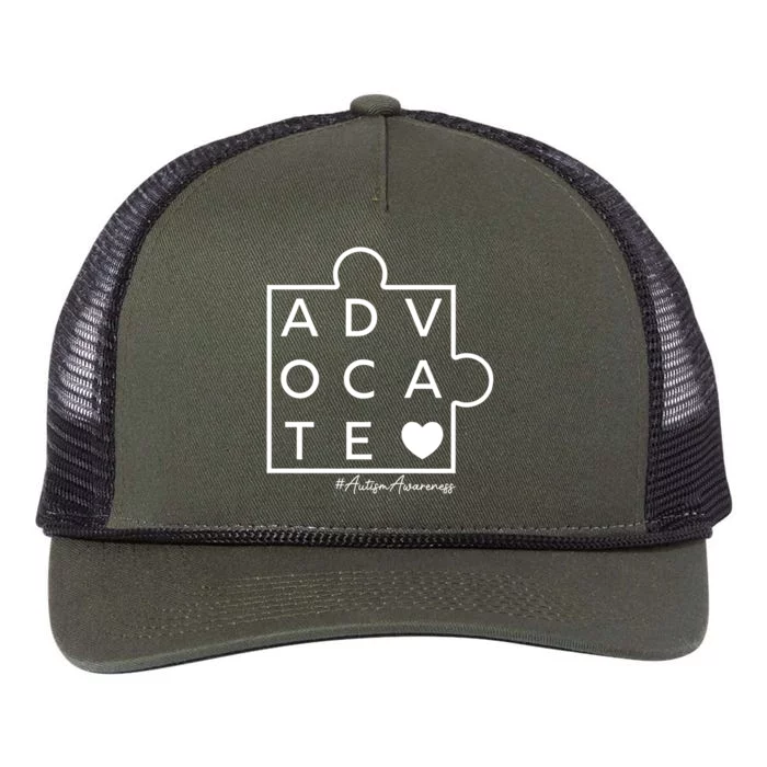 Autism Awareness Advocate Support Accept Adapt Advocate Meaningful Gift Retro Rope Trucker Hat Cap