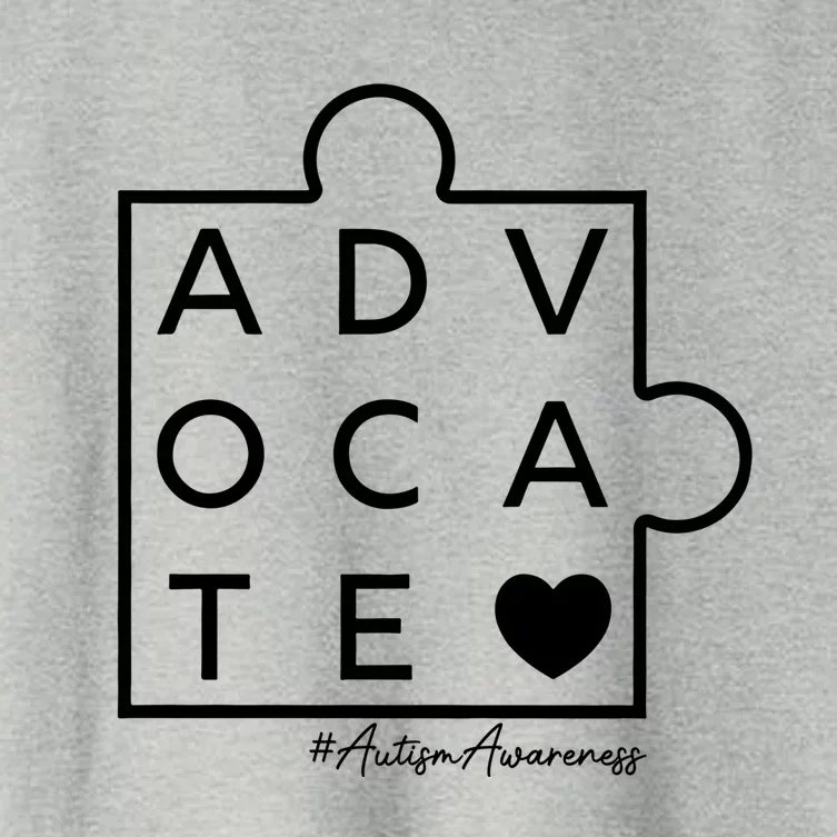 Autism Awareness Advocate Support Accept Adapt Advocate Meaningful Gift Women's Crop Top Tee