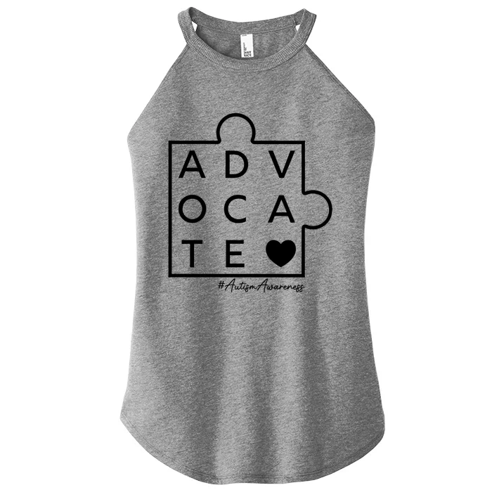 Autism Awareness Advocate Support Accept Adapt Advocate Meaningful Gift Women’s Perfect Tri Rocker Tank