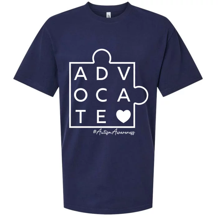 Autism Awareness Advocate Support Accept Adapt Advocate Meaningful Gift Sueded Cloud Jersey T-Shirt