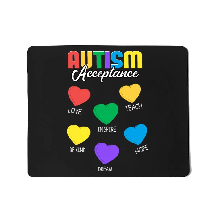 Autism Awareness Acceptance Heart Mousepad