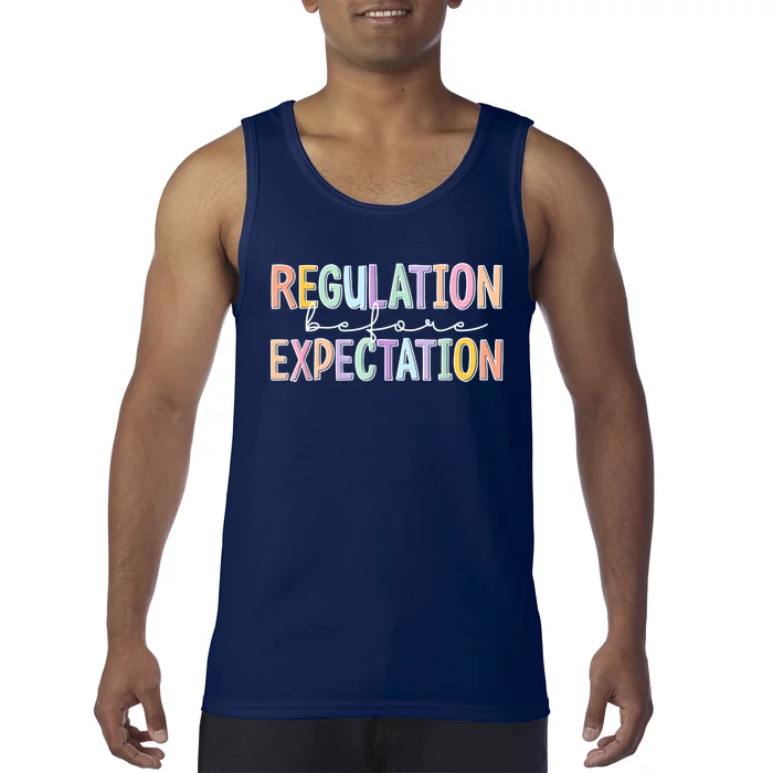 Autism Awareness Acceptance Regulation Before Expectation Tank Top