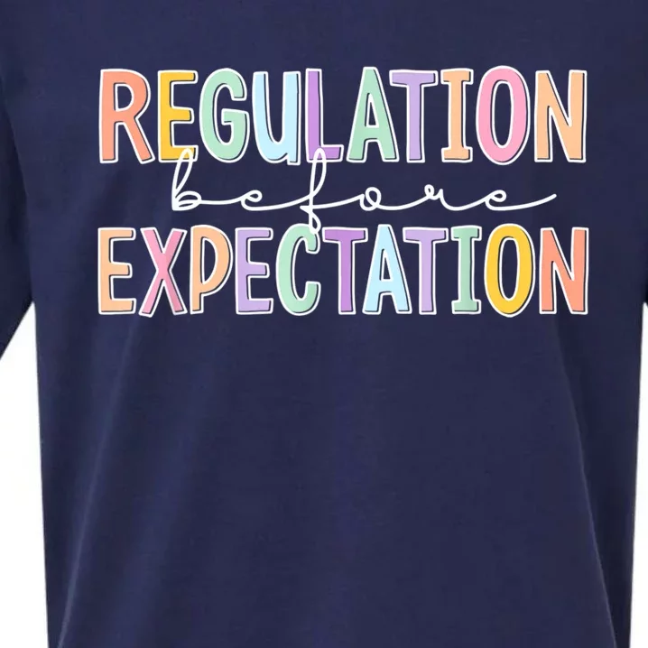 Autism Awareness Acceptance Regulation Before Expectation Sueded Cloud Jersey T-Shirt