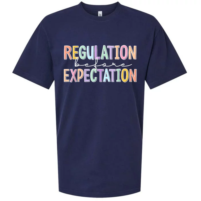 Autism Awareness Acceptance Regulation Before Expectation Sueded Cloud Jersey T-Shirt