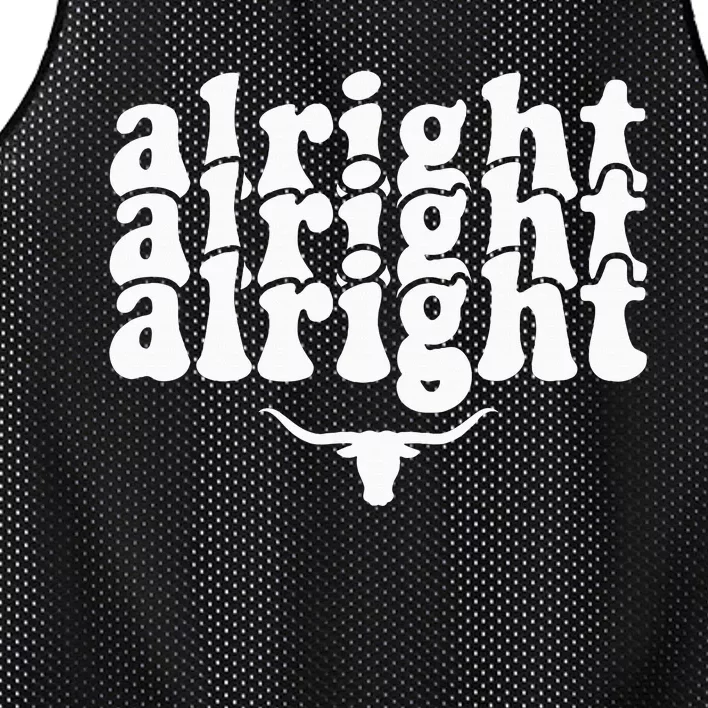 Alright Alright Alright Texas Pride State Usa Longhorn Bull Mesh Reversible Basketball Jersey Tank