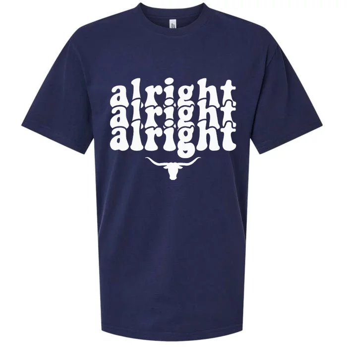 Alright Alright Alright Texas Pride State Usa Longhorn Bull Sueded Cloud Jersey T-Shirt