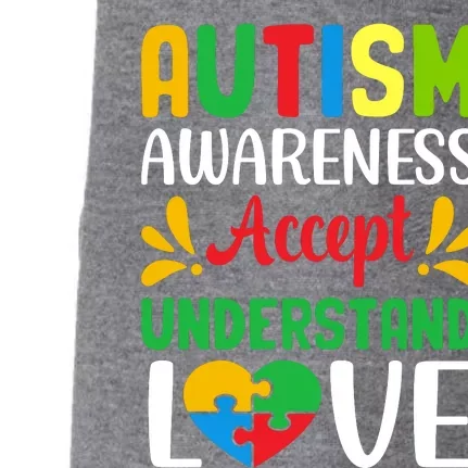 Autism Awareness Autism Advocacy Autism Slogan Puzzle Pieces Doggie 3-End Fleece Hoodie