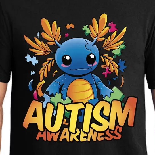 Axolotl Autism Awareness Pajama Set