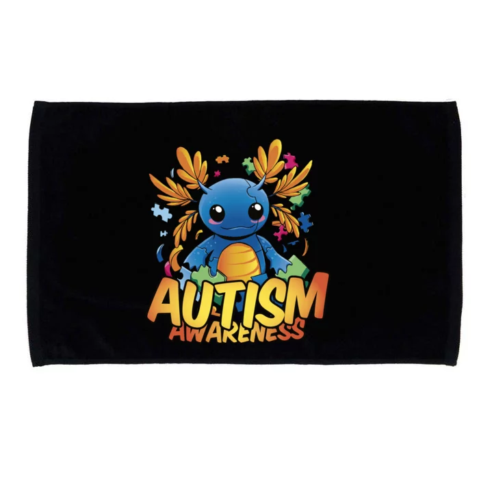 Axolotl Autism Awareness Microfiber Hand Towel