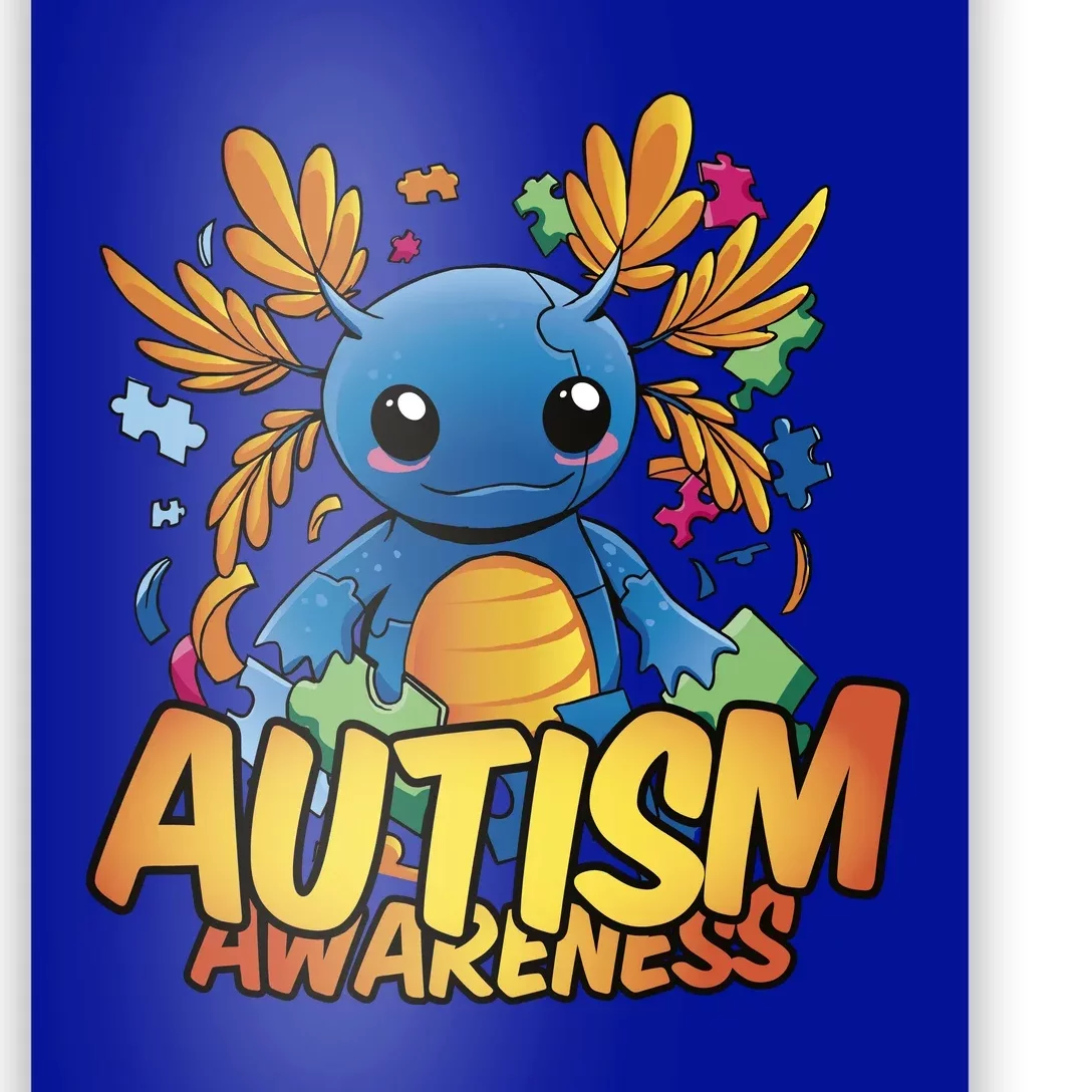 Axolotl Autism Awareness Poster