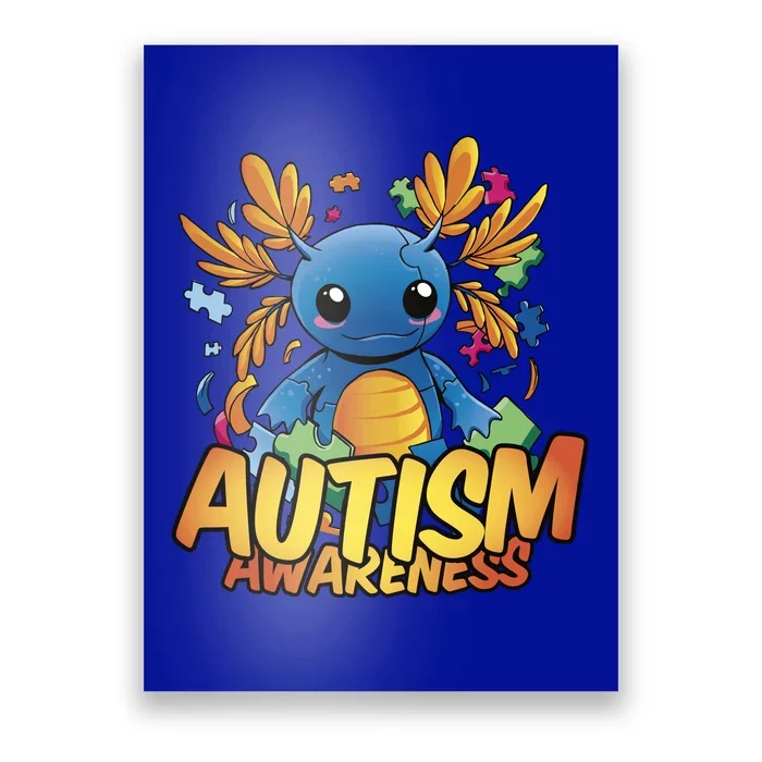 Axolotl Autism Awareness Poster