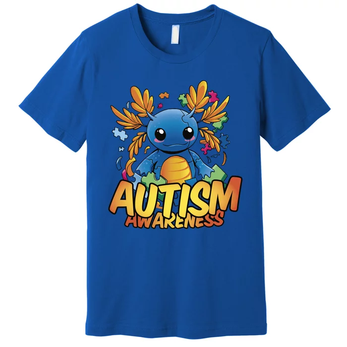 Axolotl Autism Awareness Premium T-Shirt