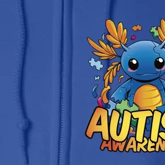 Axolotl Autism Awareness Full Zip Hoodie