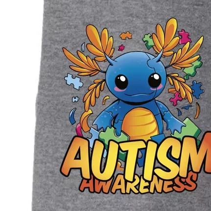 Axolotl Autism Awareness Doggie 3-End Fleece Hoodie