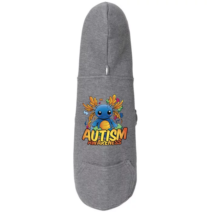 Axolotl Autism Awareness Doggie 3-End Fleece Hoodie