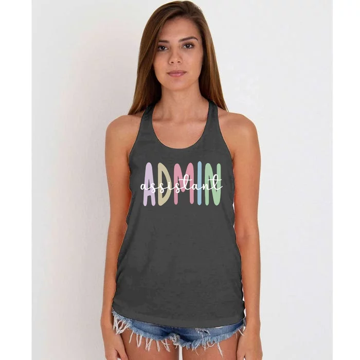 Admin Assistant Appreciation Administrative Assistant Women's Knotted Racerback Tank