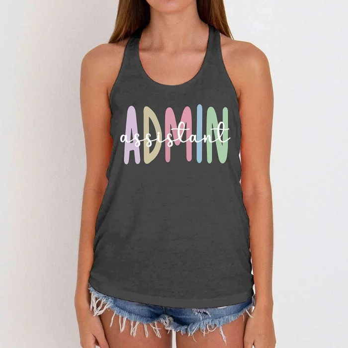 Admin Assistant Appreciation Administrative Assistant Women's Knotted Racerback Tank