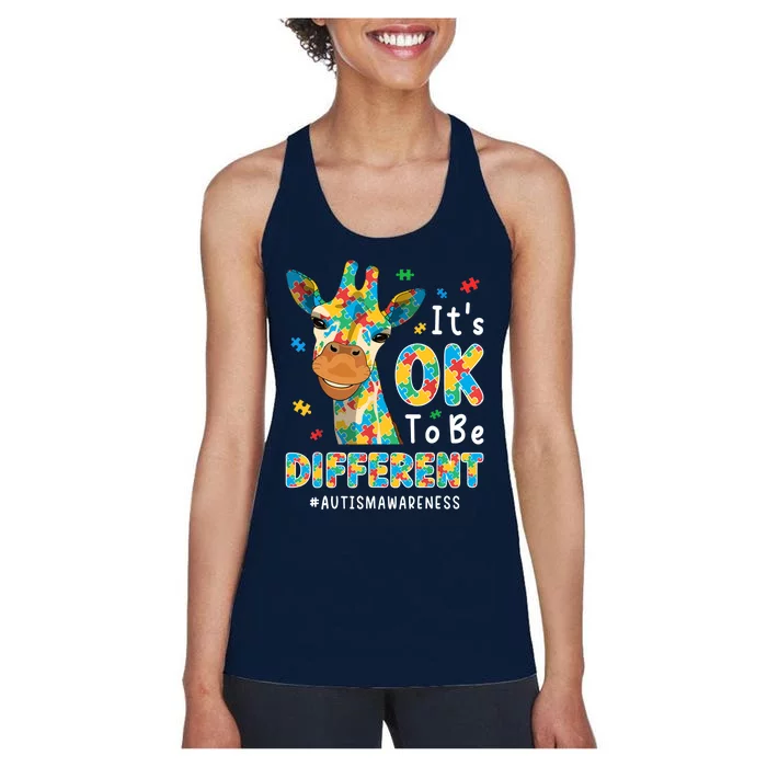 Autism Awareness Acceptance Wo Its Ok To Be Different Women's Racerback Tank