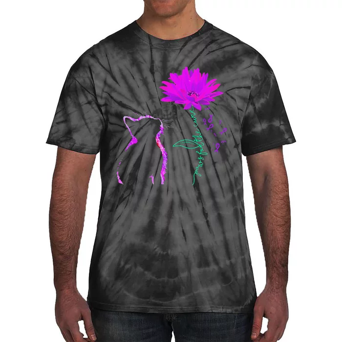 Alzheimer Awareness Alzheimer Flower Alzheimer Tie-Dye T-Shirt