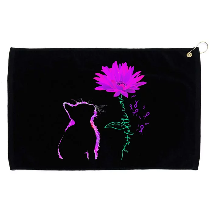 Alzheimer Awareness Alzheimer Flower Alzheimer Grommeted Golf Towel